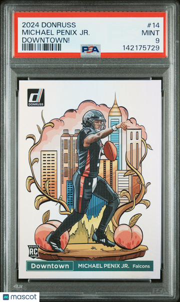 2024 Panini Donruss Downtown! Michael Penix JR. #14 Rookie PSA 9