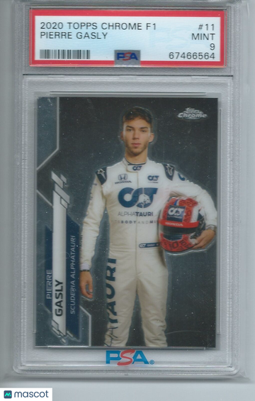 2020 Topps Chrome Formula 1 Pierre Gasly #11 PSA 9