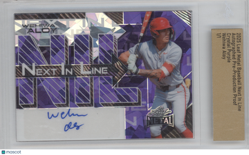 2025 Leaf Metal Baseball Next In Line Wehiwa Aloy Crystal Purple 1/1 Pre-Production Proof Leaf Auto A