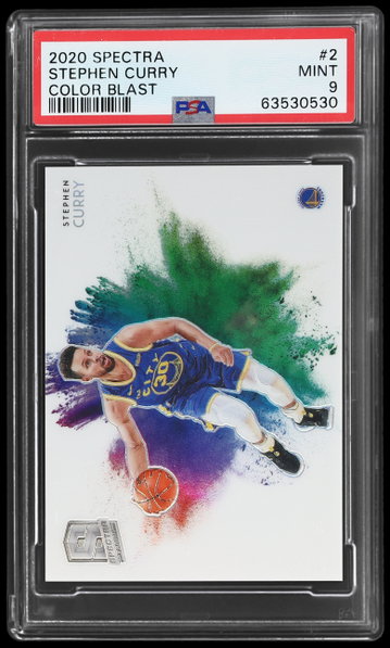 2020 Panini Spectra Stephen Curry Color Blast PSA 9
