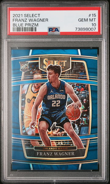 2021 Panini Select Blue Prizm Franz Wagner #15 RC PSA 10