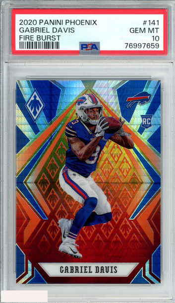 2020 PANINI PHOENIX GABRIEL DAVIS #141 FIRE BURST ROOKIE RC PSA 10 GEM MT