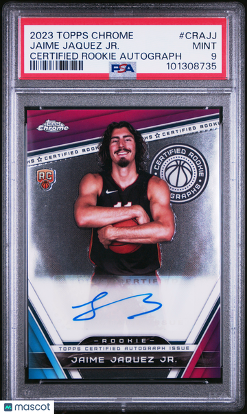 2023 Topps Chrome Certified Rookie Autographs Jaime Jaquez JR. #CRAJJ Rookie Insert PSA 9