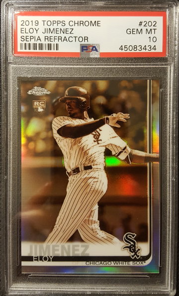 2019 Topps Chrome Eloy Jimenez Sepia Refractor Rookie RC PSA 10