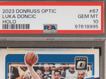 Graded 2023 Panini Donruss Optic Luka Doncic Dallas Mavericks #67 Holo PSA 10 Trading Card