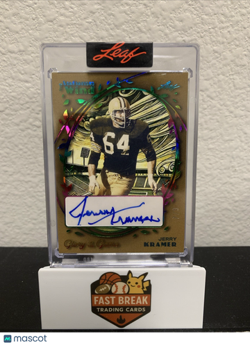 2025 Leaf Glory Of The Game Jerry Kramer #AW-JK2 Rainbow Foil Short Print Parallel/Variety Insert