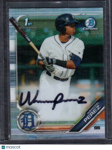 2019 Bowman Chrome Wenceel Perez #CPA-WP Prospects Autographs Refractor SN AU