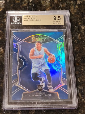 2020-21 Desmond Bane Select PRIZM BLUE #90 BGS 9.5