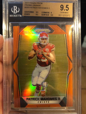 Patrick Mahomes 2017 Orange Prizm