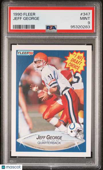 1990 Fleer Jeff George #347 PSA 9