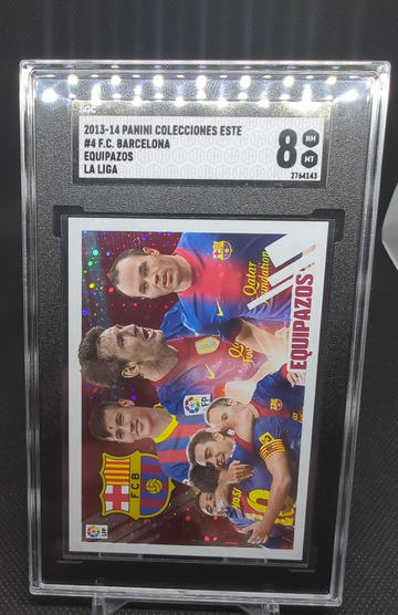 2013 Panini Colecciones Equipazos #4 Barcelona Messi Neymar Iniesta Xavi SGC 8
