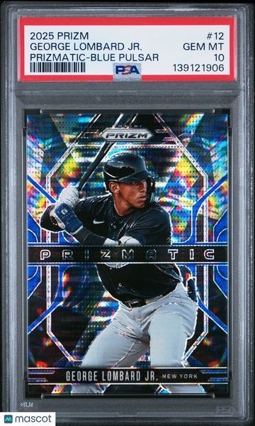 2025 Panini Prizm Prizmatic George Lombard JR. #12 Blue Pulsar PSA 10