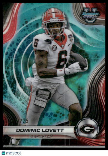 2024 Bowman University Best Dominic Lovett #77 Aqua Refractor /225 SN