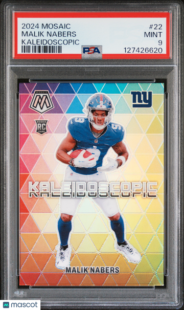 2024 Panini Mosaic Kaleidoscopic Malik Nabers #22 PSA 9