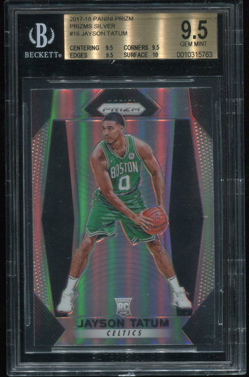 Jayson Tatum Prizm Silver BGS 9.5 GEM+
