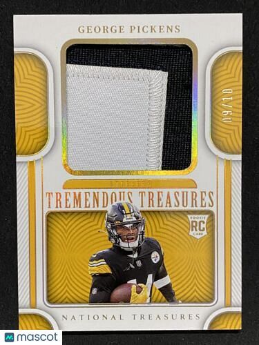 2022 Panini National Treasures George Pickens Tremendous Treasures patch /10 RC