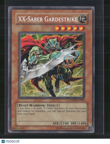2009 Yu-Gi-Oh! Ancient Prophecy XX-Saber Gardestrike Holo Secret Rare