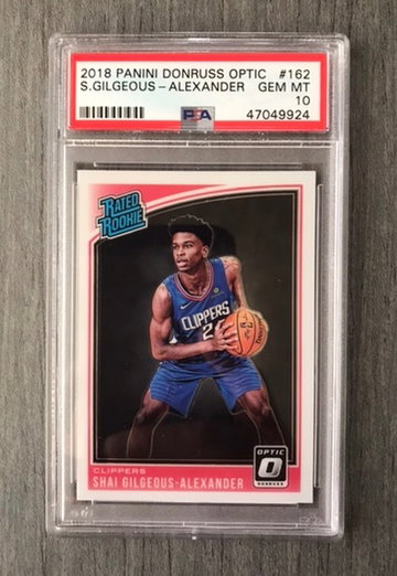 2018 Optic Shai Gilgeous-Alexander Rookie PSA 10 #162