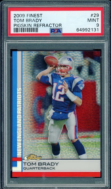 2009 Finest PIGSKIN Refractor Tom Brady #29 PSA 9 POP 5 ONE YEAR PRODUCTION