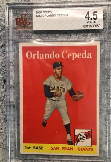1958 Topps #343 Orlando Cepeda VG-EX+