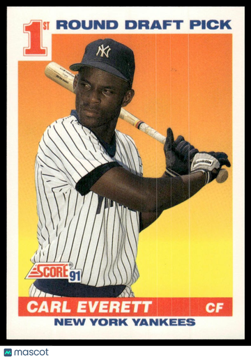 1991 Score Carl Everett #386 RC