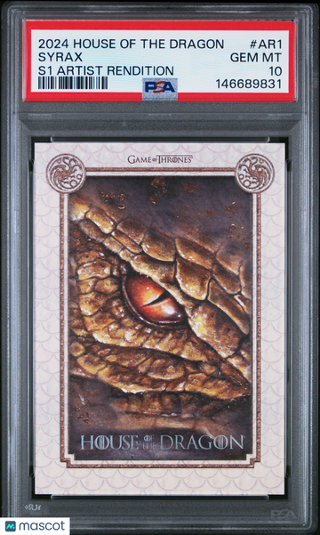 2024 Rittenhouse House Of The Dragon Season One Artist Rendition Syrax #AR1 PSA 10