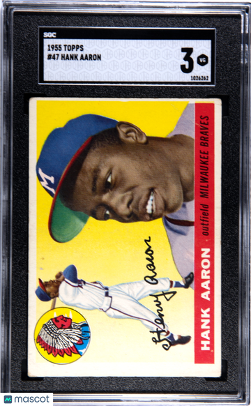 1955 Topps Hank Aaron #47 SGC 3