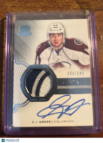 2016-17 Upper Deck The Cup A.J. Greer #125 Patch Short Print Rookie Base Set Autographed Memorabilia