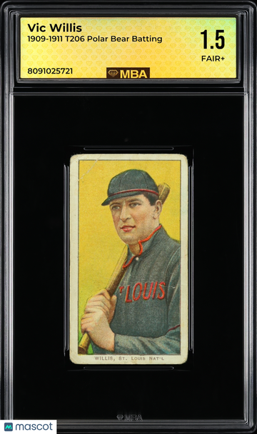 1911 T206 Vic Willis Polar Bear MBA 1.5