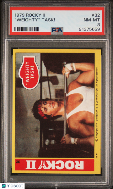 1979 Rocky II "weighty" Task! #32 PSA 8