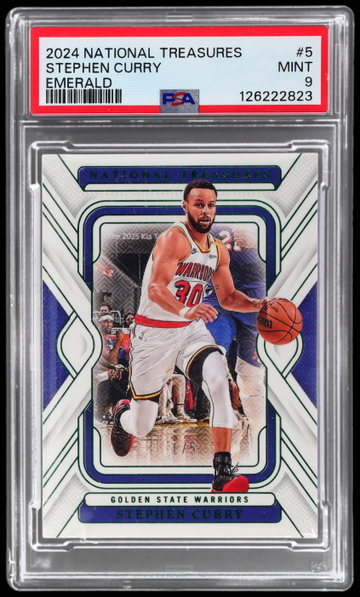 2024 National Treasures Stephen Curry Emerald PSA 9