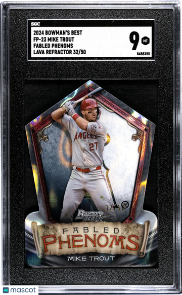 2024 Bowman's Best Mike Trout #FP-23 Fabled Phenoms Lava Refractor SGC 9