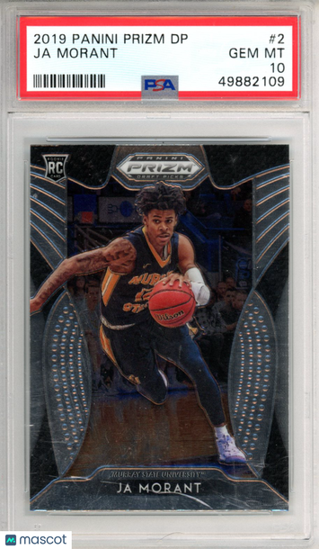 2019 Panini Prizm Draft Picks Ja Morant #2 Rookie PSA 10
