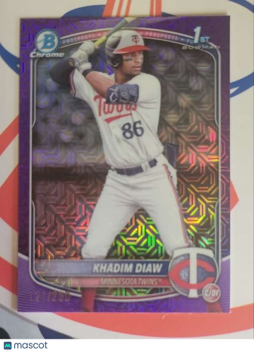 2025 Bowman - Chrome Prospects Mojo Purple Refractor Khadim Diaw #BCP-77