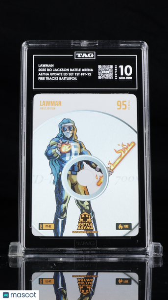 2025 Bo Jackson Battle Arena Lawman #FT-92 Fire Tracks Battlefoil TAG 10