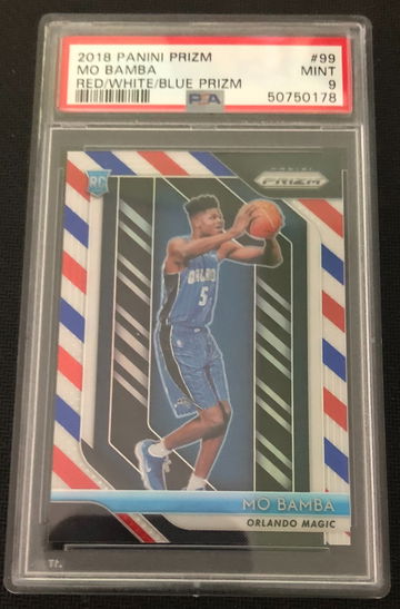 2018 Panini Prizm #99 Mo Bamba Red White Blue PSA 9 Mint