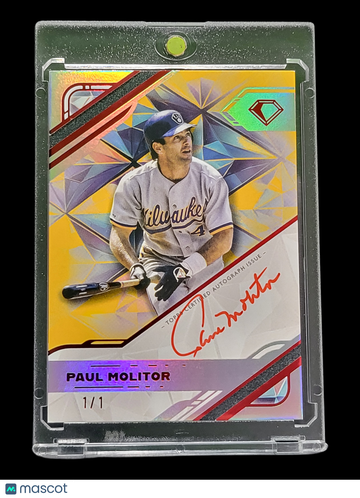 2025 Topps Diamond Icons Paul Molitor #WPA-PM 1/1 /1 White Polychromatink Autograph Card