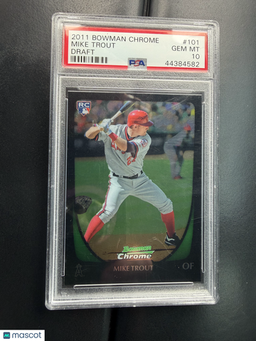 2011 Bowman Chrome Draft Mike Trout #101 PSA 10 Trading Card Baseball