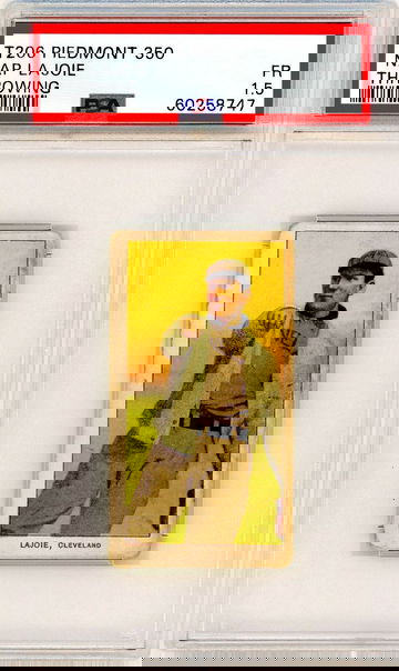 1909 T206 Piedmont 350 Nap Lajoie Throwing PSA 1.5 P1308