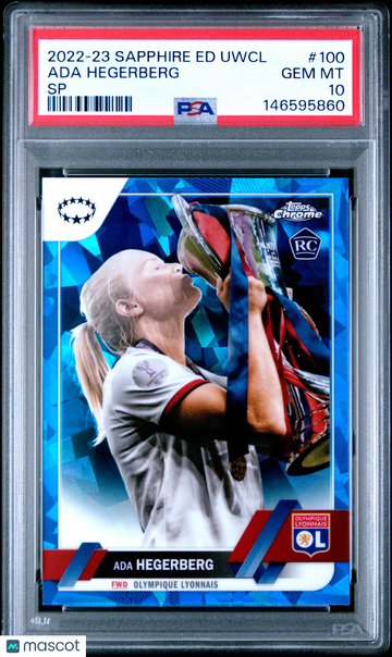 2022-23 Topps Chrome Sapphire Edition Ada Hegerberg #100 SP PSA 10
