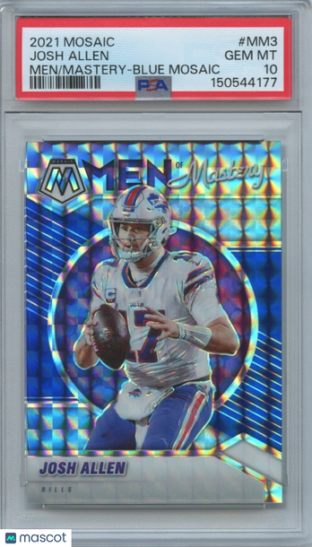 2021 Panini Mosaic Men Of Mastery Josh Allen #MM3 Blue PSA 10