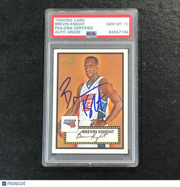 2005-06 Topps Basketball Brevin Knight #69 1952 Style PSA 10 Auto 10
