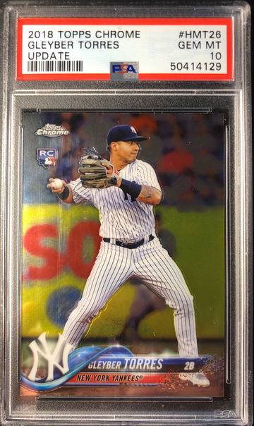 2018 Topps Chrome Glyeber Torres Upadate PSA 10