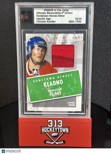 2009 In The Game Ultimate Memorabilia 9th Edition Hometown Heroes Jaromir Jagr Silver Game-used jersey