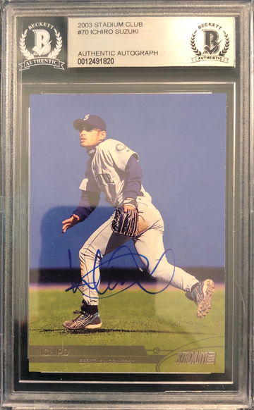 2003 Stadium Club #70 ICHIRO SUZUKI Authentic Autograph BGS 