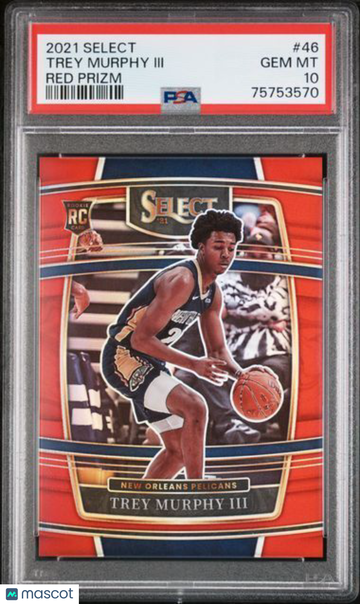 2021 Panini Select Trey Murphy III #46 Red Prizm PSA 10