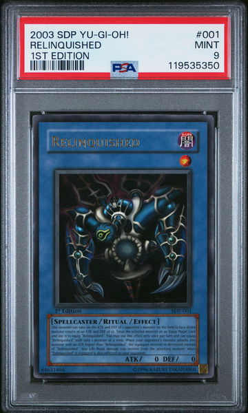 2003 Yu-Gi-Oh Starter Deck Pegasus 1st Edition Relinquished #SDP1 PSA 9