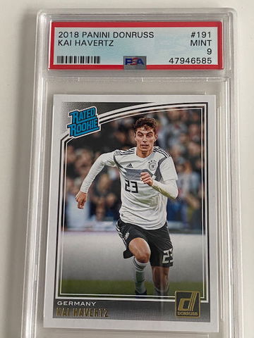 2018 PANINI DONRUSS - Kai Havertz #191 Rated Rookie Germany 🇩🇪 PSA 9