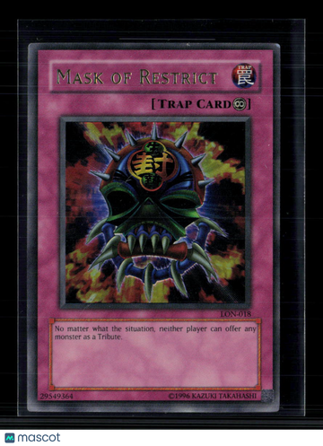 2002 Yu-Gi-Oh! Labyrinth of Nightmare Mask of Restrict Continuous Trap Card