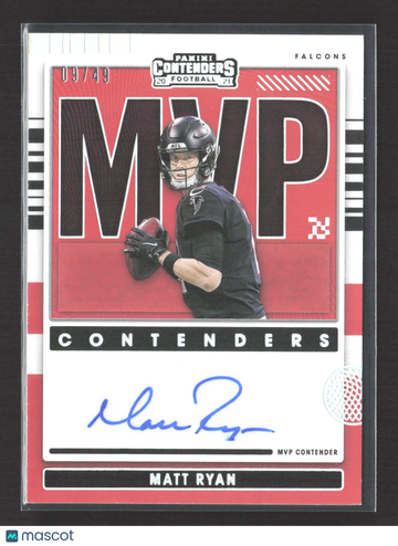 2021 Panini Contenders Football Matt Ryan #MVPA-MRY MVP Auto
